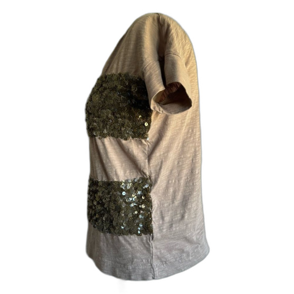 Ann Taylor LOFT Brown Sequined Blouse XS - Picture 5 of 9